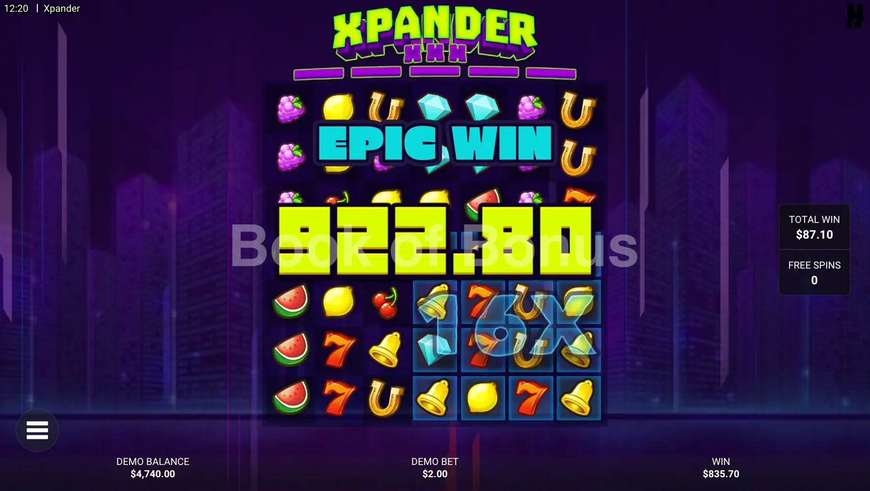 Xpander par Hacksaw Gaming - gros gain