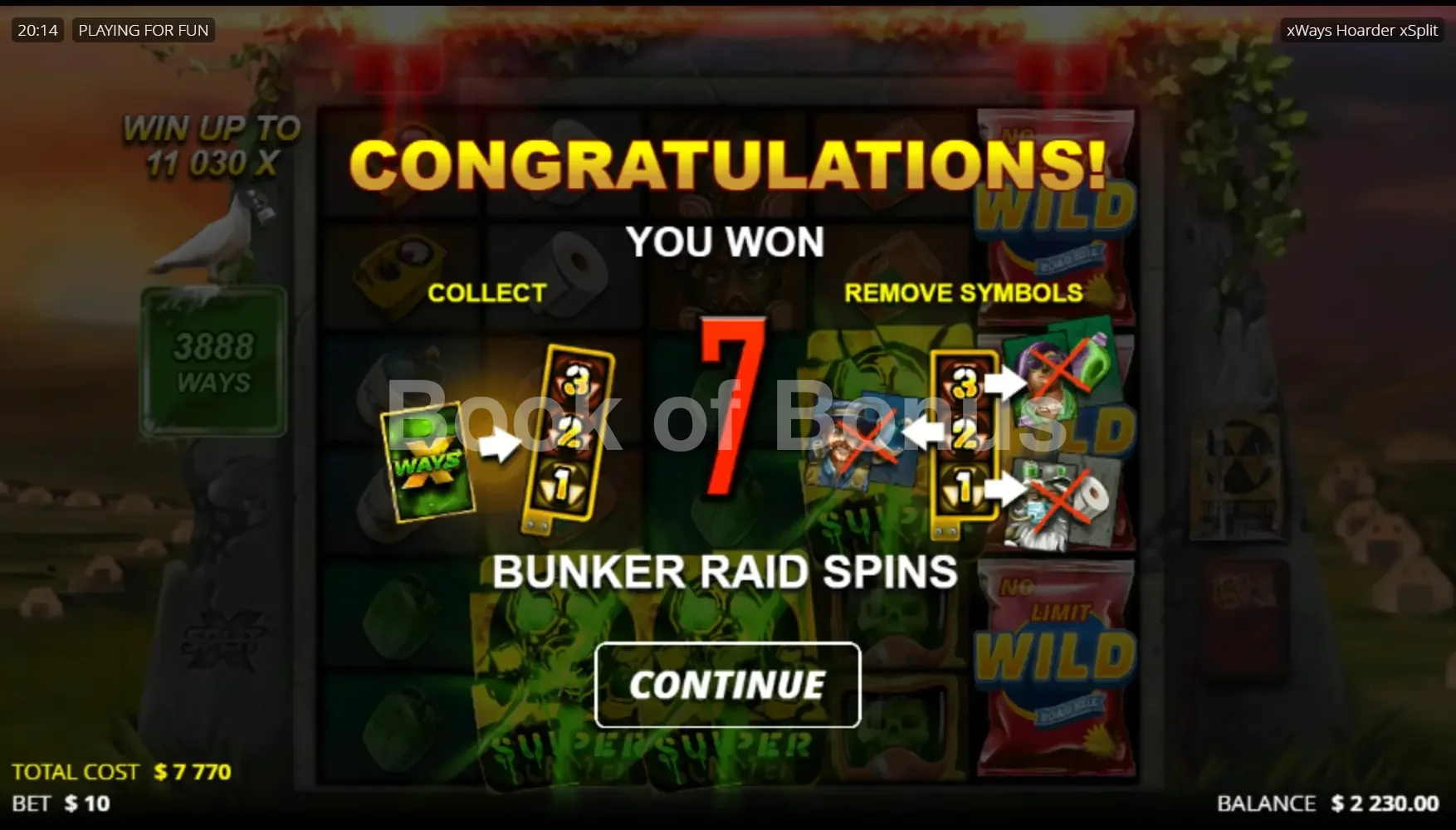 xWays Hoarder xSplit par Nolimit City - tours gratuits
