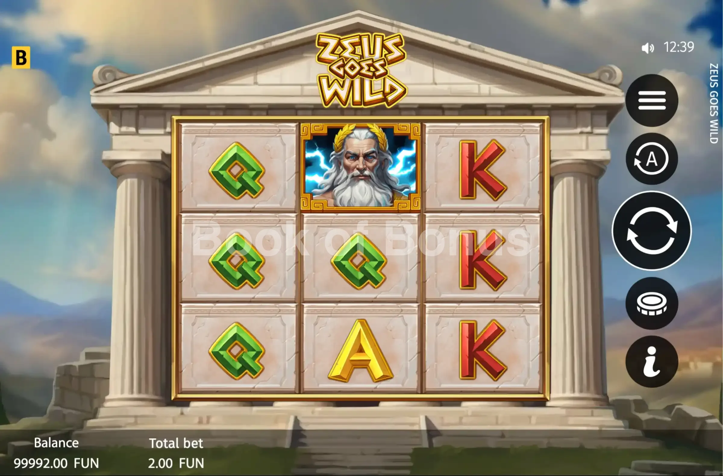 Zeus Goes Wild par BGaming - base game 2