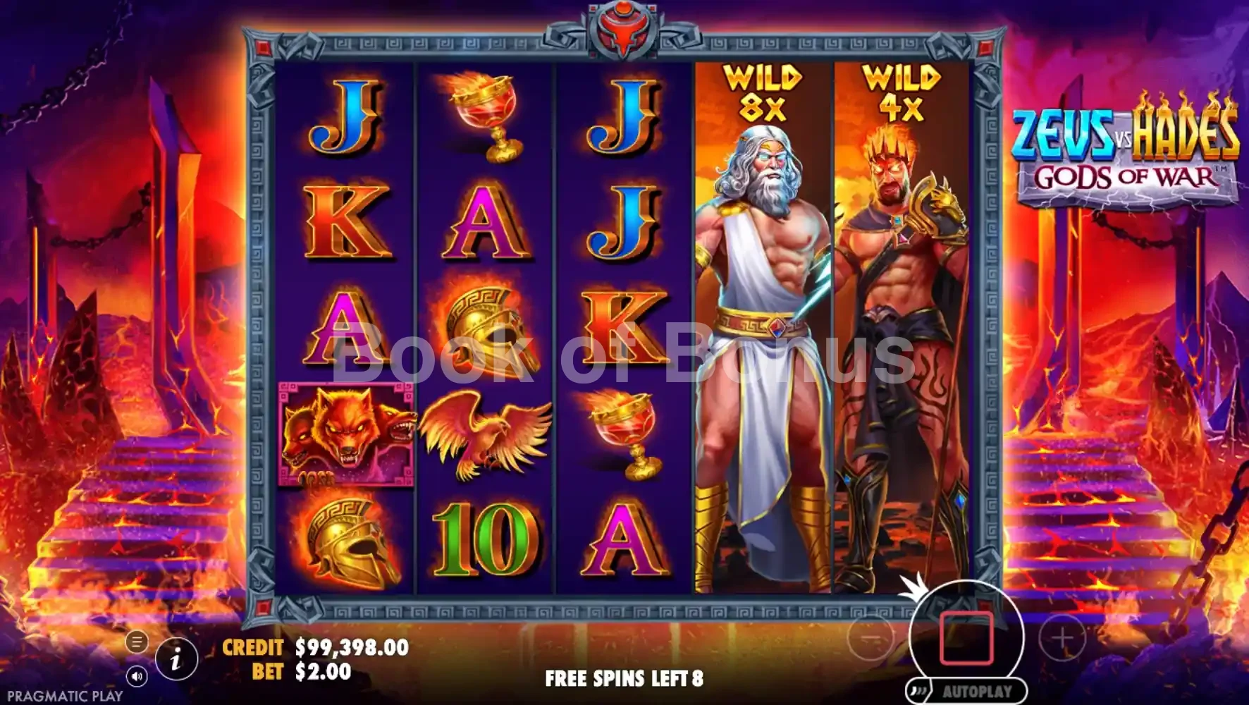 Zeus vs Hades par Pragmatic Play - tours gratuits
