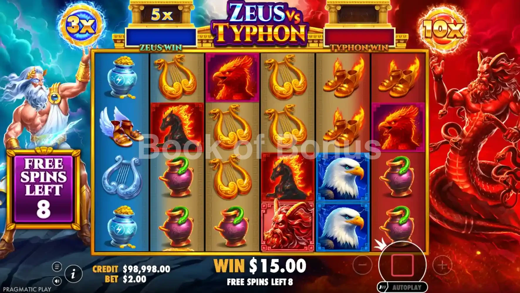 Tours gratuits Zeus vs Typhon