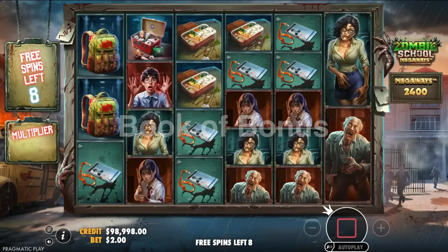 Zombie School Megaways par Pragmatic Play - tours gratuits